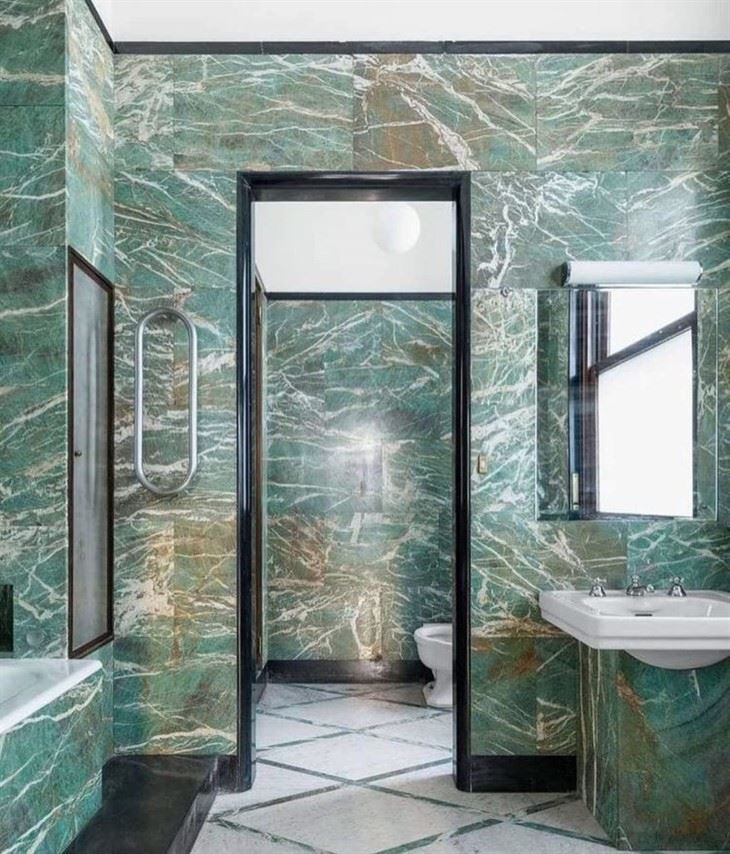 Botanic Green Quartzite Bathroom Wall
