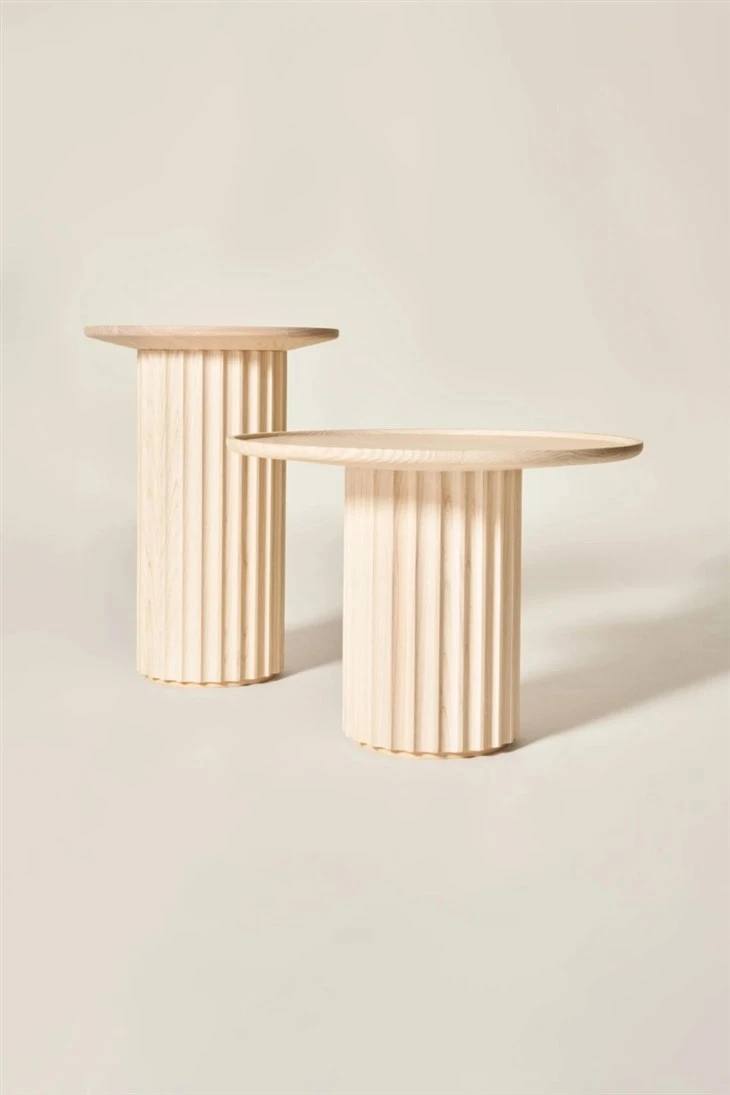 Living Room Round Beige Marble Coffee Table