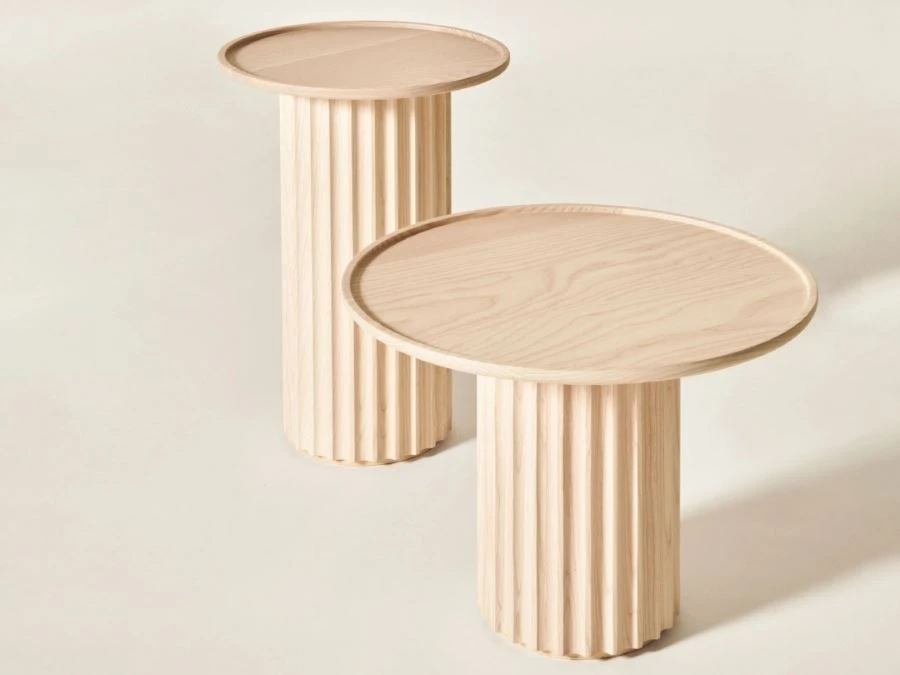 Beige marmor sofabordsett
