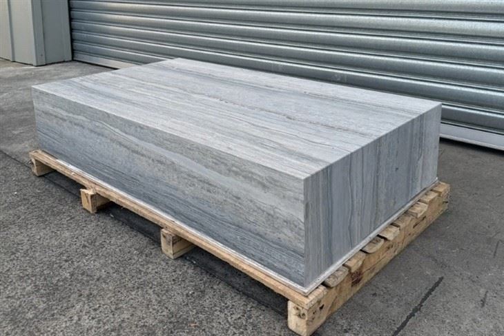 Small Blue Travertine Coffee Table