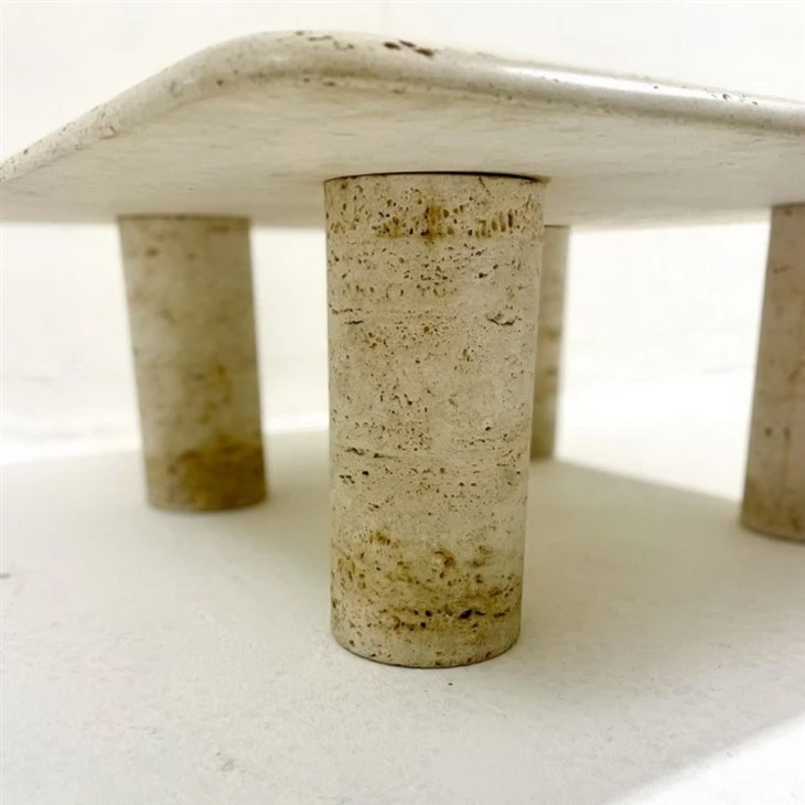 Stone Italian Square Coffee Travertine Table