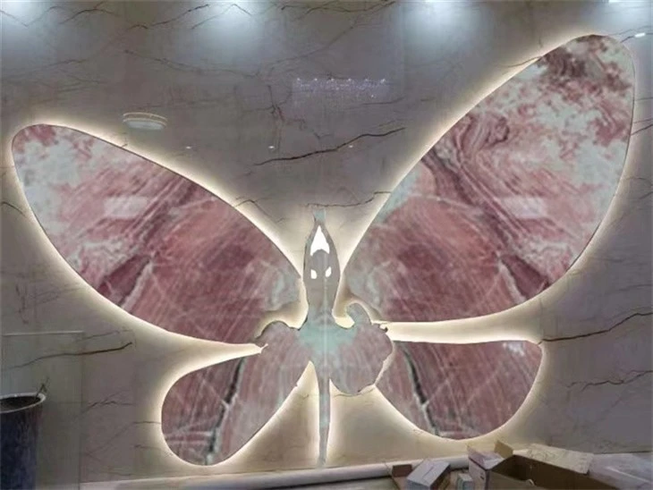 Rosy Pink Marble wall