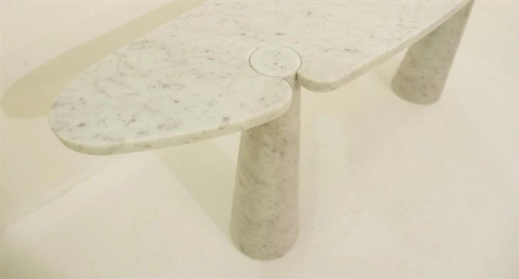 White Modern Console Marble Coffee Table